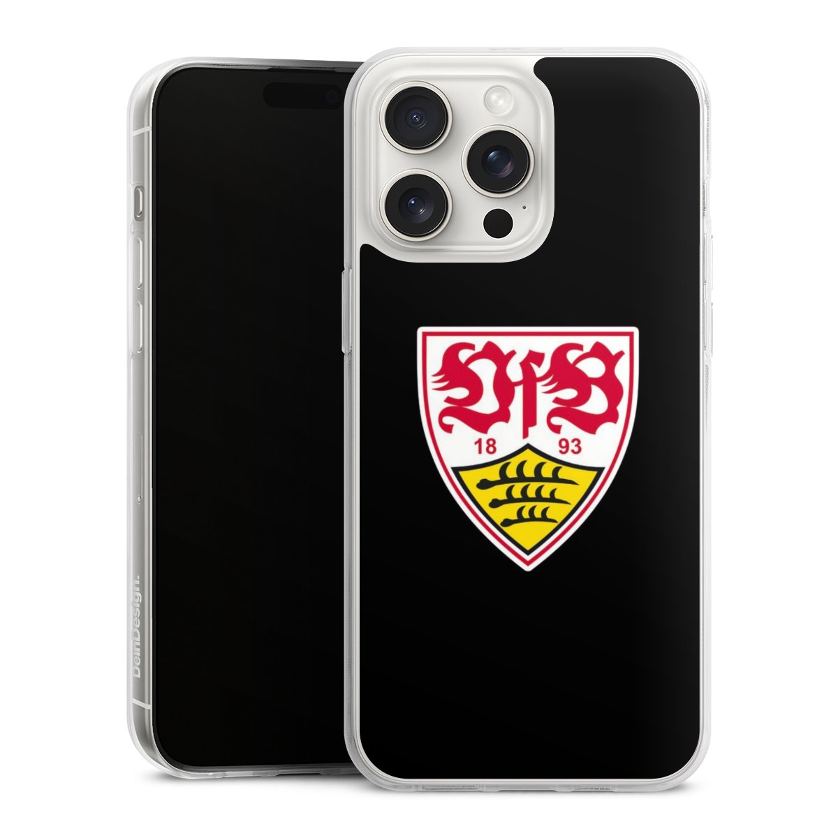 iPhone 15 Pro Max Handy Silikon Hülle Case transparent Handyhülle Vfb Stuttgart Official Licensed Product Coat Of Arms Silikon Case