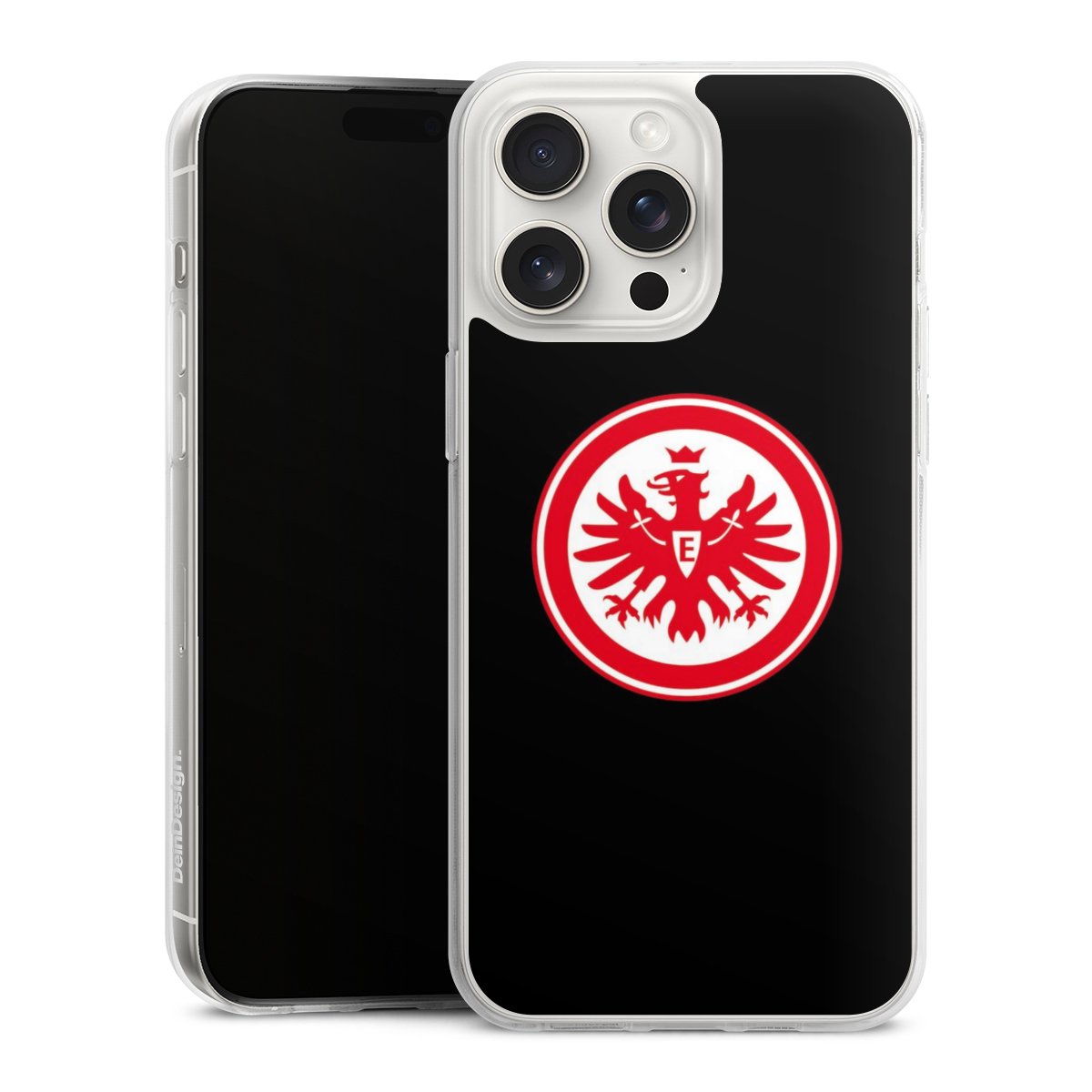 iPhone 15 Pro Max Handy Silikon Hülle Case transparent Handyhülle Eintracht Frankfurt Sge Eagle Silikon Case