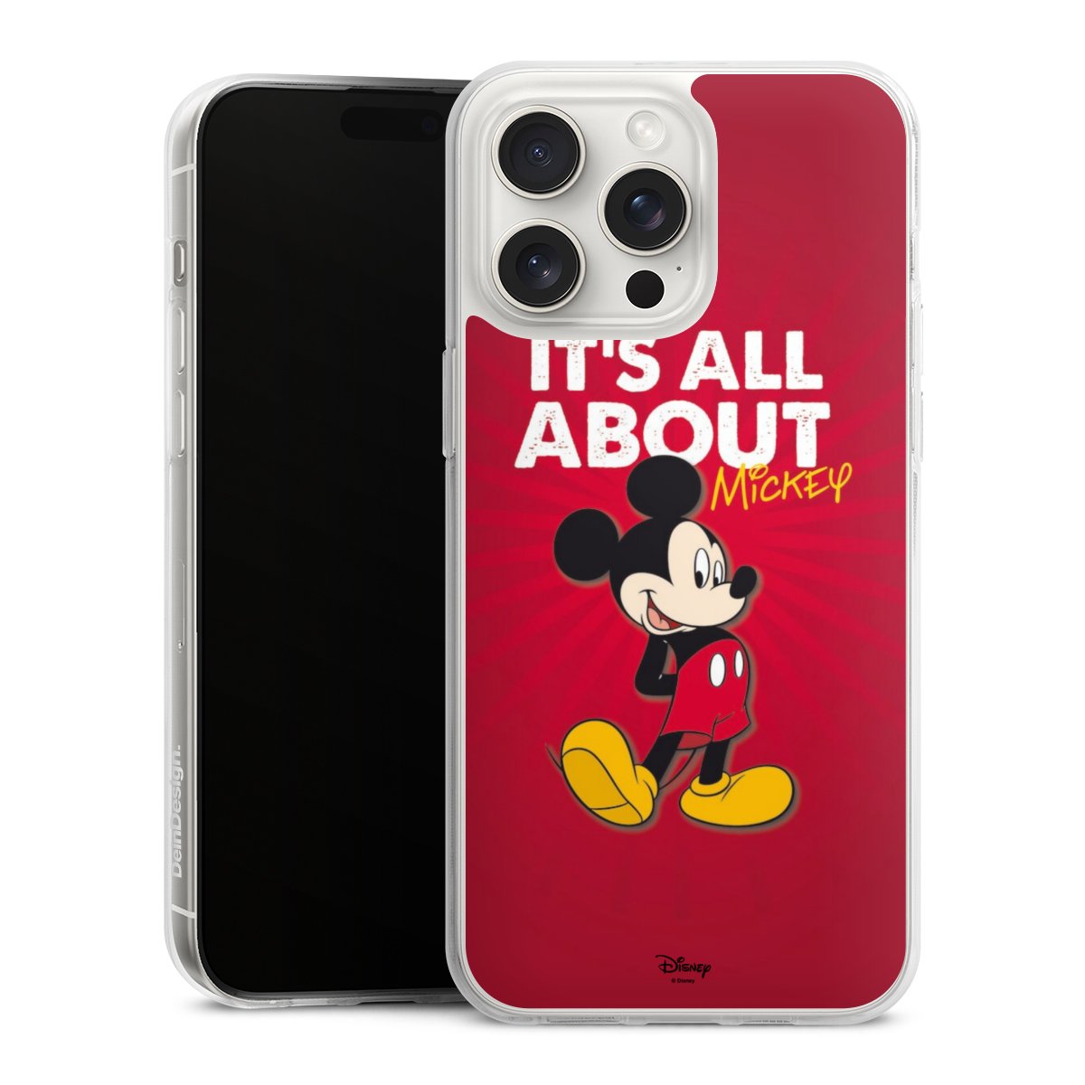 iPhone 15 Pro Max Handy Silikon Hülle Case transparent Handyhülle Mouse Disney Official Licensed Product Silikon Case