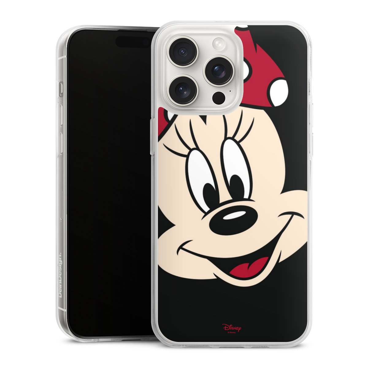 iPhone 15 Pro Max Handy Silikon Hülle Case transparent Handyhülle Minnie Mouse Official Licensed Product Disney Silikon Case