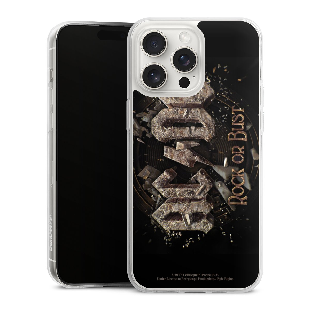 iPhone 15 Pro Max Handy Silikon Hülle Case transparent Handyhülle Acdc Official Licensed Product Rock Or Bust Silikon Case