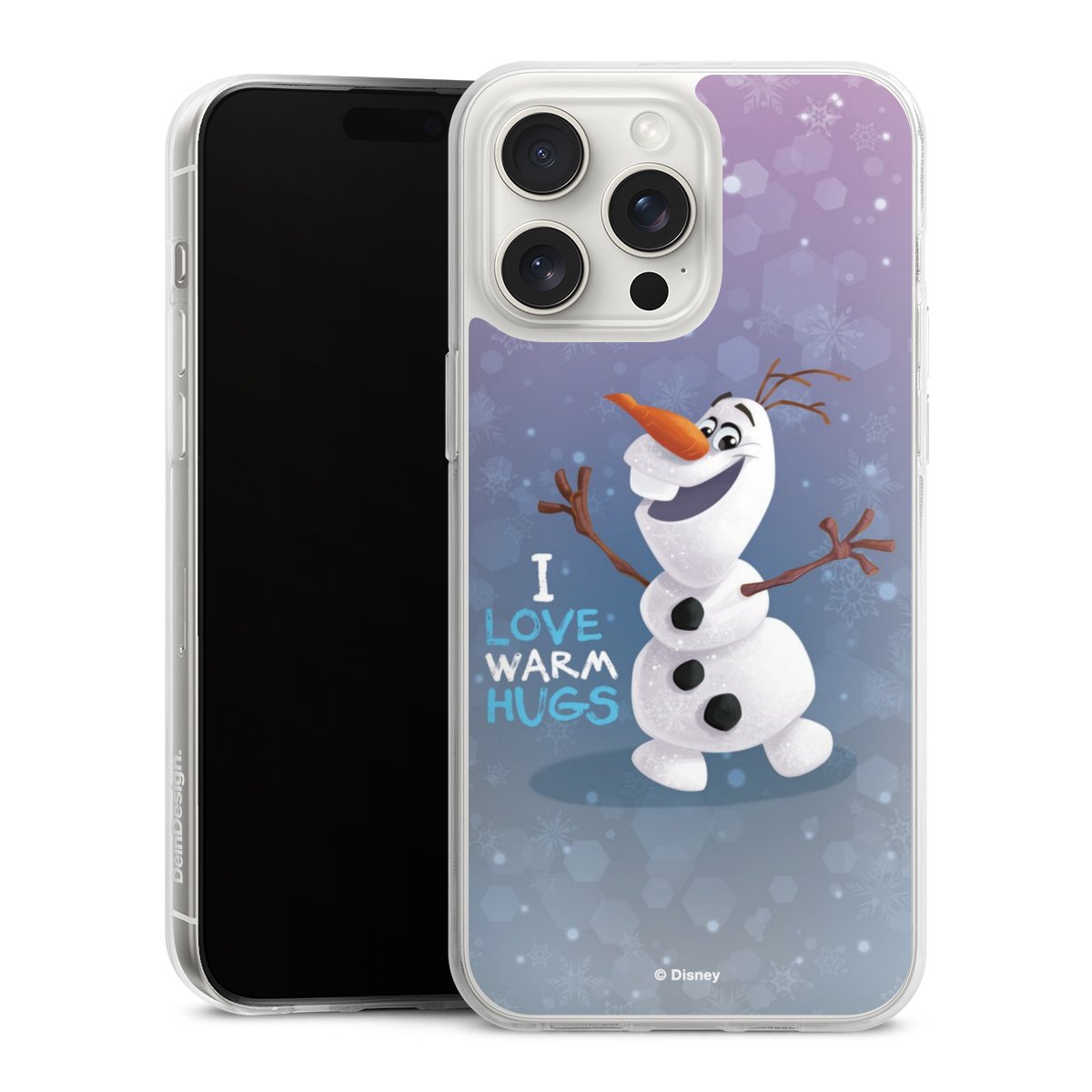 iPhone 15 Pro Max Handy Silikon Hülle Case transparent Handyhülle Frozen Frozen Olaf Official Licensed Product Silikon Case