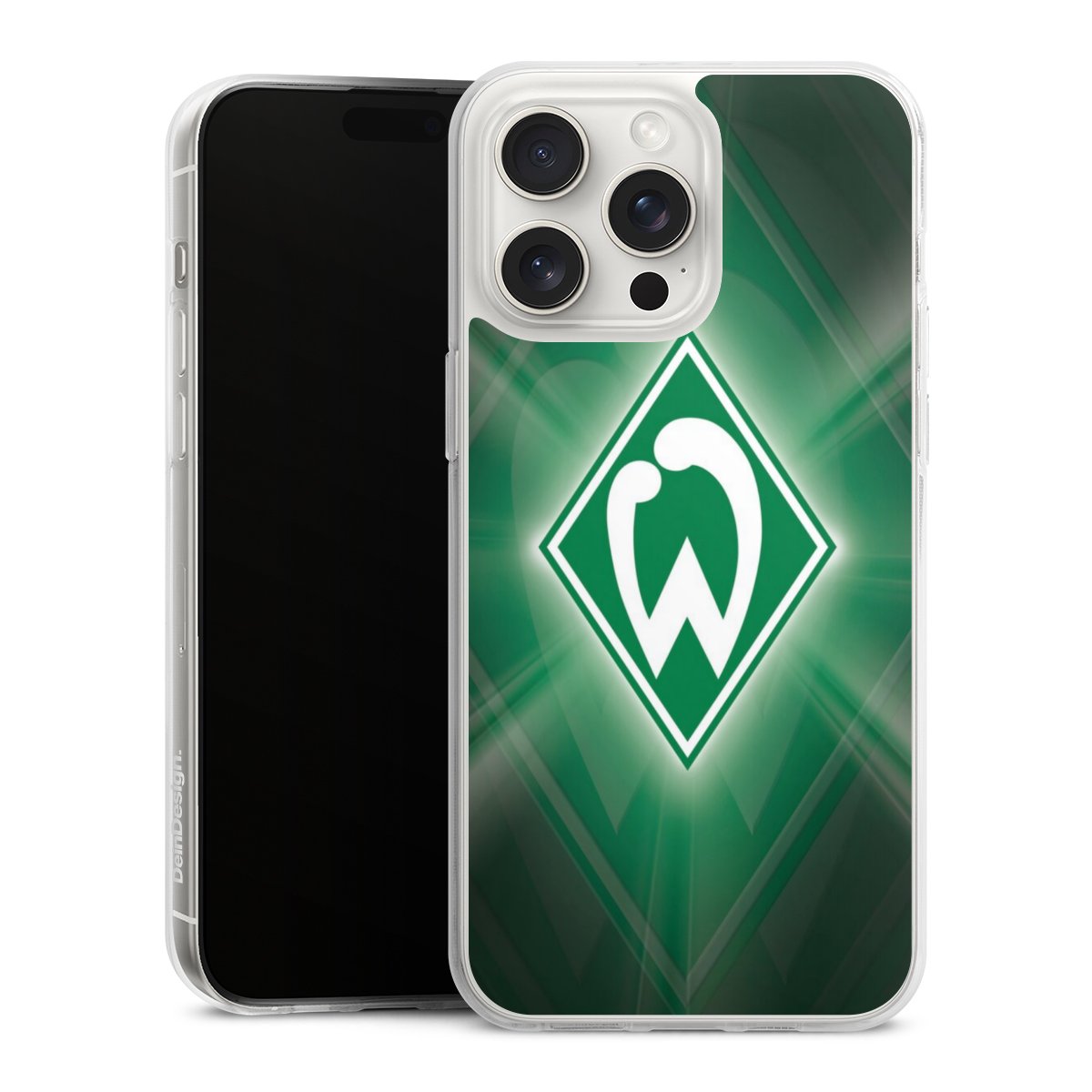 iPhone 15 Pro Max Handy Silikon Hülle Case transparent Handyhülle Sv Werder Bremen Official Licensed Product Coat Of Arms Silikon Case