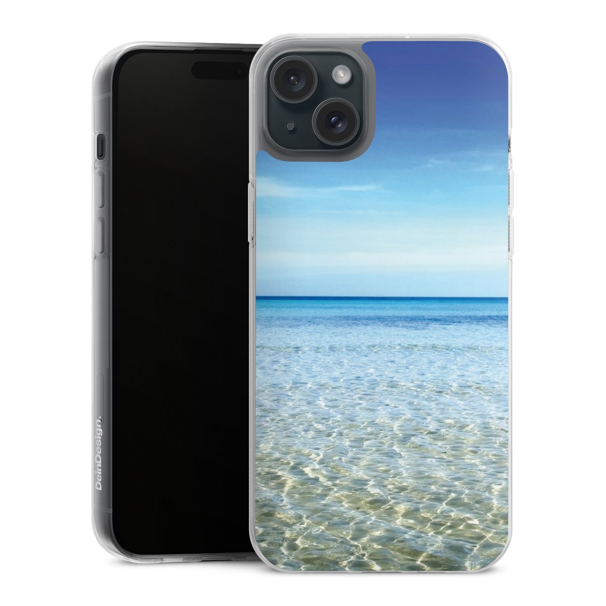 iPhone 15 Plus Handy Silikon Hülle Case transparent Handyhülle Urlaub Sky Ocean Silikon Case