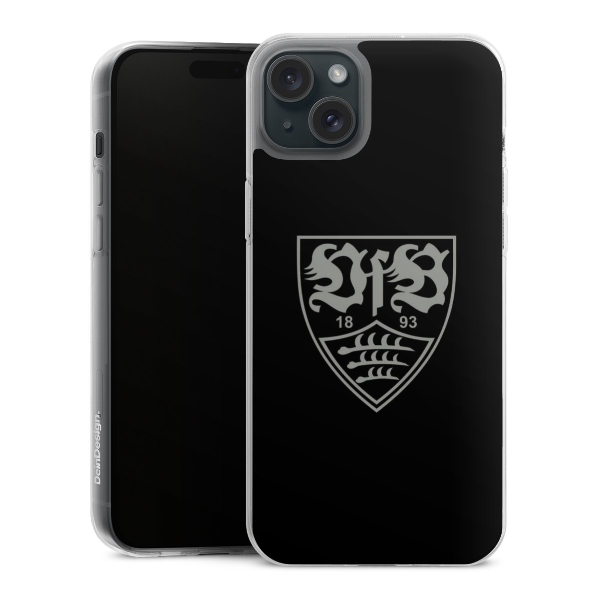 iPhone 15 Plus Handy Silikon Hülle Case transparent Handyhülle Official Licensed Product Vfb Stuttgart Silikon Case