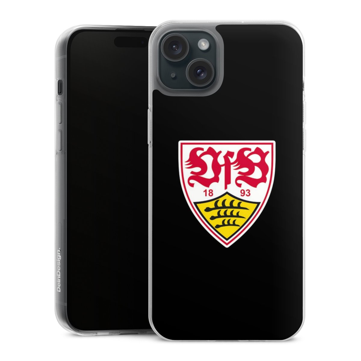 iPhone 15 Plus Handy Silikon Hülle Case transparent Handyhülle Vfb Stuttgart Official Licensed Product Coat Of Arms Silikon Case