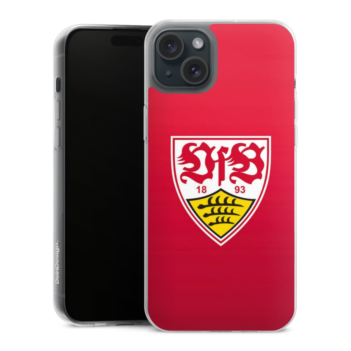 iPhone 15 Plus Handy Silikon Hülle Case transparent Handyhülle Official Licensed Product Vfb Stuttgart Silikon Case