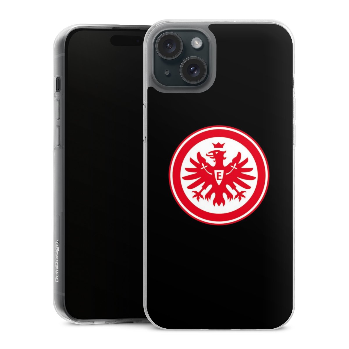 iPhone 15 Plus Handy Silikon Hülle Case transparent Handyhülle Eintracht Frankfurt Sge Eagle Silikon Case