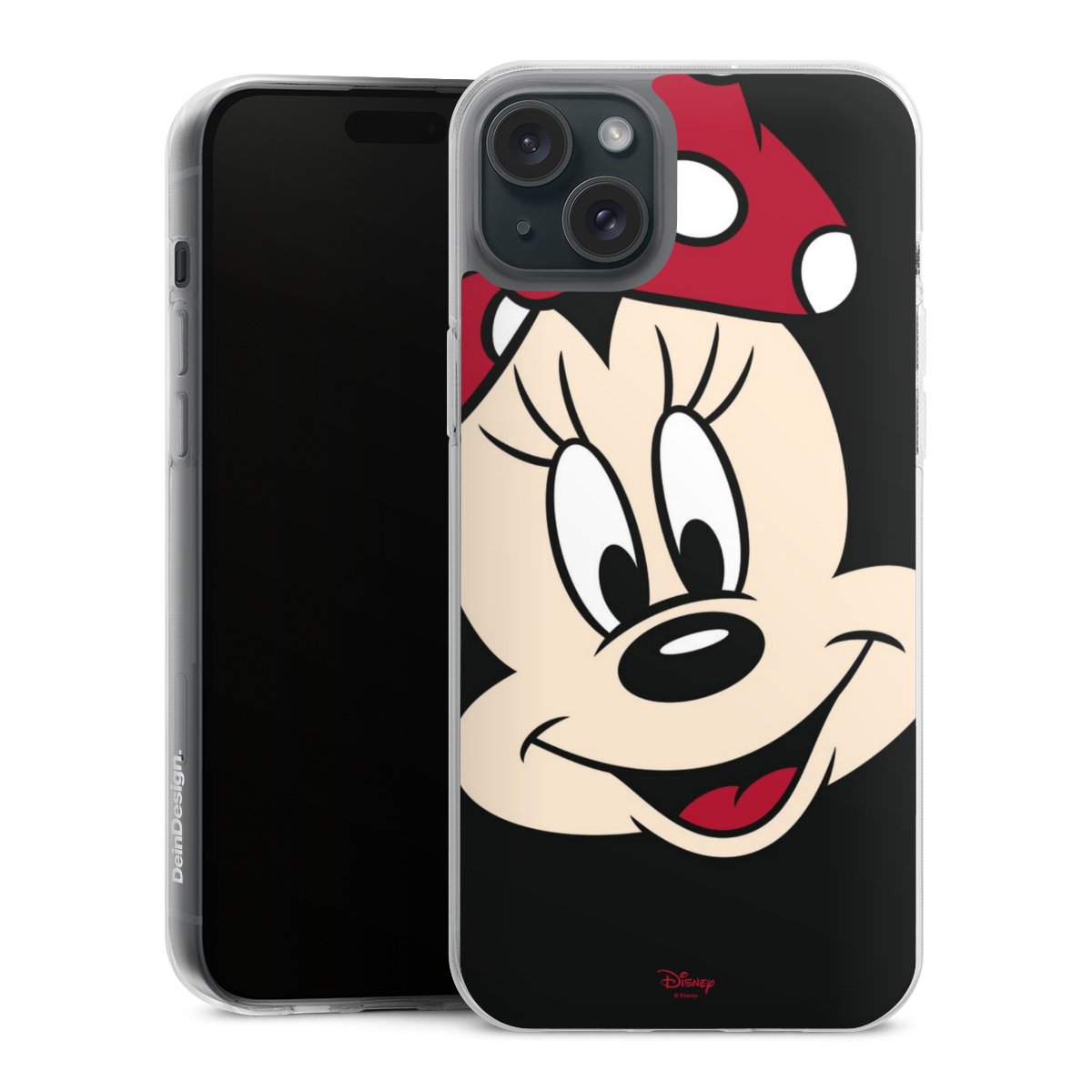 iPhone 15 Plus Handy Silikon Hülle Case transparent Handyhülle Minnie Mouse Official Licensed Product Disney Silikon Case