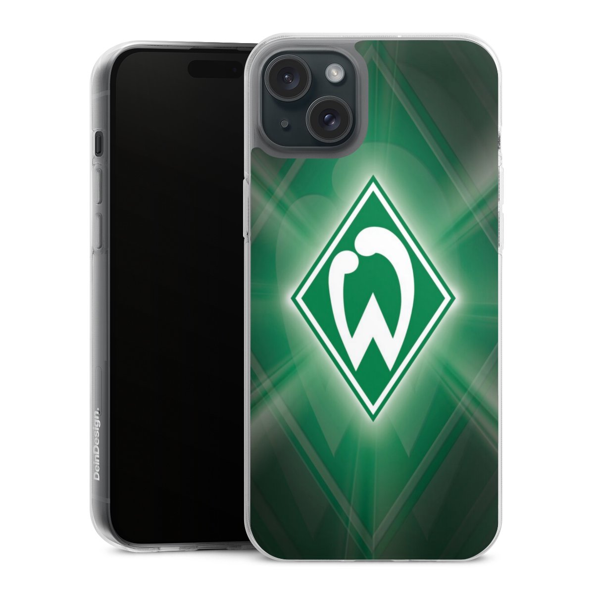 iPhone 15 Plus Handy Silikon Hülle Case transparent Handyhülle Sv Werder Bremen Official Licensed Product Coat Of Arms Silikon Case