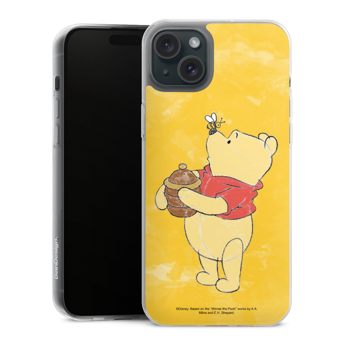 iPhone 15 Plus Handy Silikon Hülle Case transparent Handyhülle Official Licensed Product Winnie The Pooh Disney Silikon Case