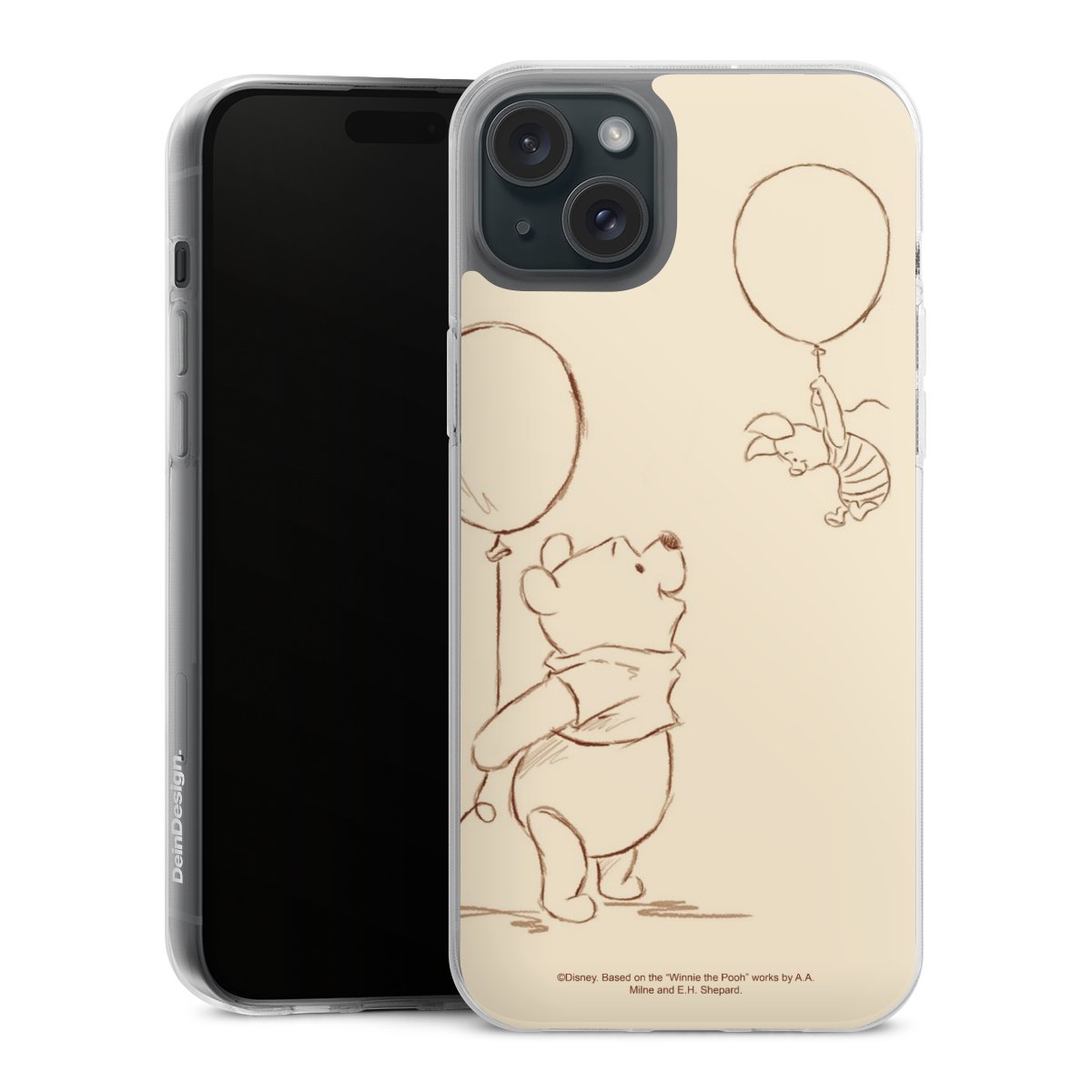 iPhone 15 Plus Handy Silikon Hülle Case transparent Handyhülle Official Licensed Product Winnie The Pooh Disney Silikon Case