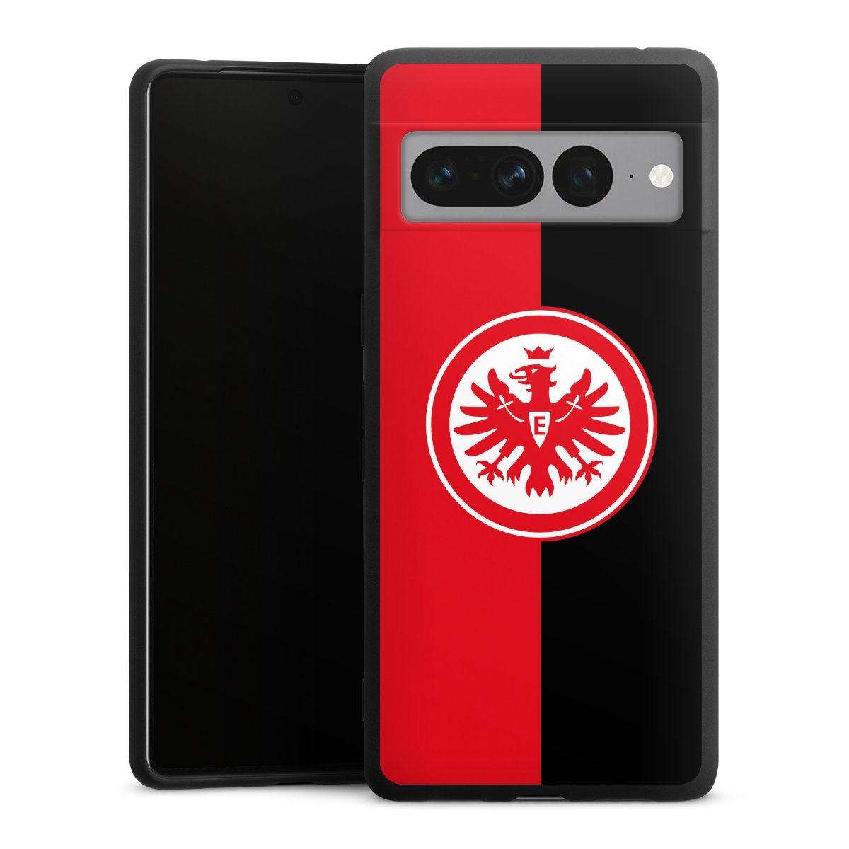 Google Pixel 7 Pro Handy Premium Silikon Hülle Handyhülle schwarz Case Official Licensed Product Eintracht Frankfurt Sge Silikon Premium Case