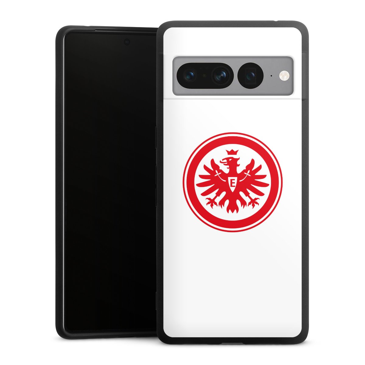 Google Pixel 7 Pro Handy Premium Silikon Hülle Handyhülle schwarz Case Sge Eintracht Frankfurt Official Licensed Product Silikon Premium Case