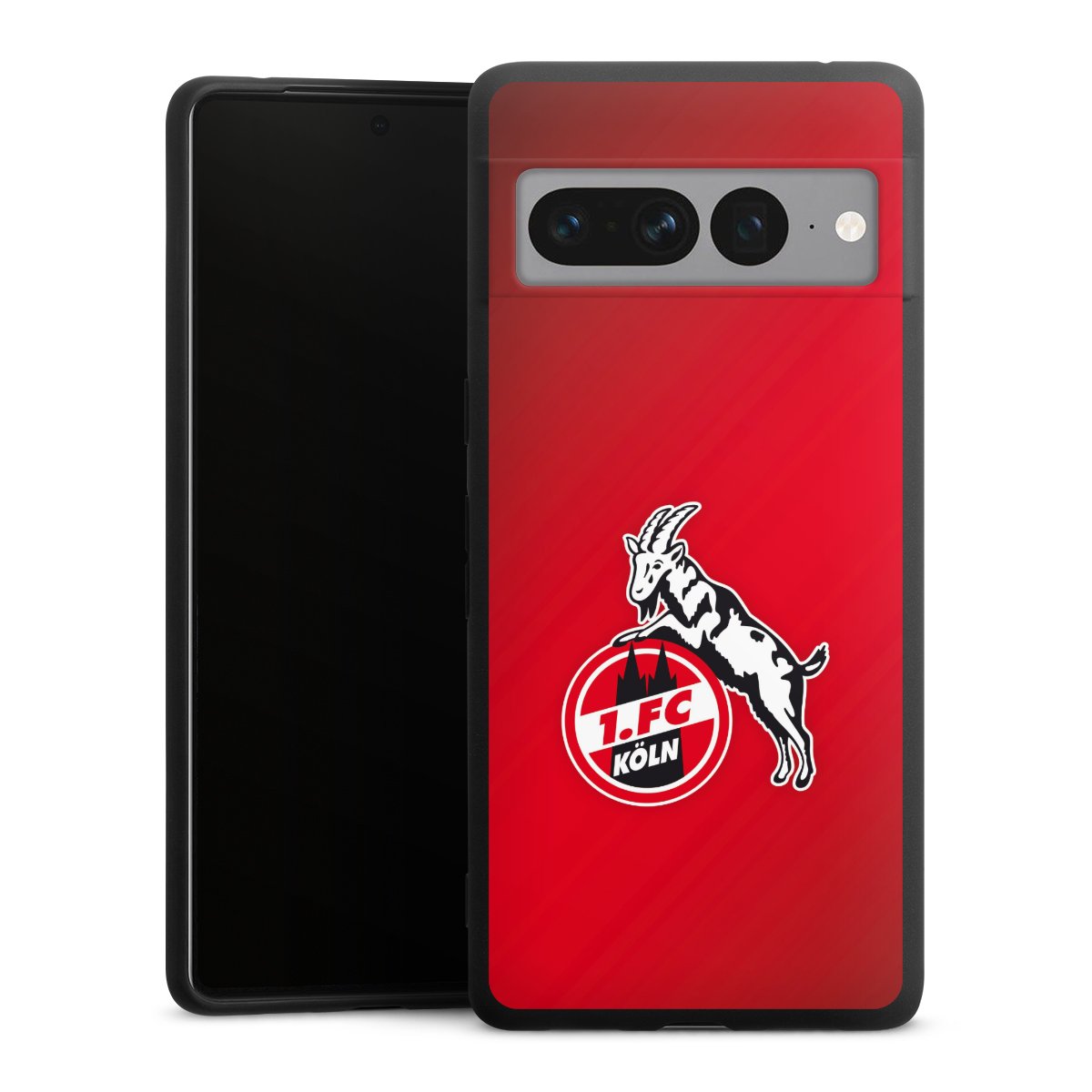 Google Pixel 7 Pro Handy Premium Silikon Hülle Handyhülle schwarz Case Official Licensed Product Effzeh 1. Fc Köln Silikon Premium Case