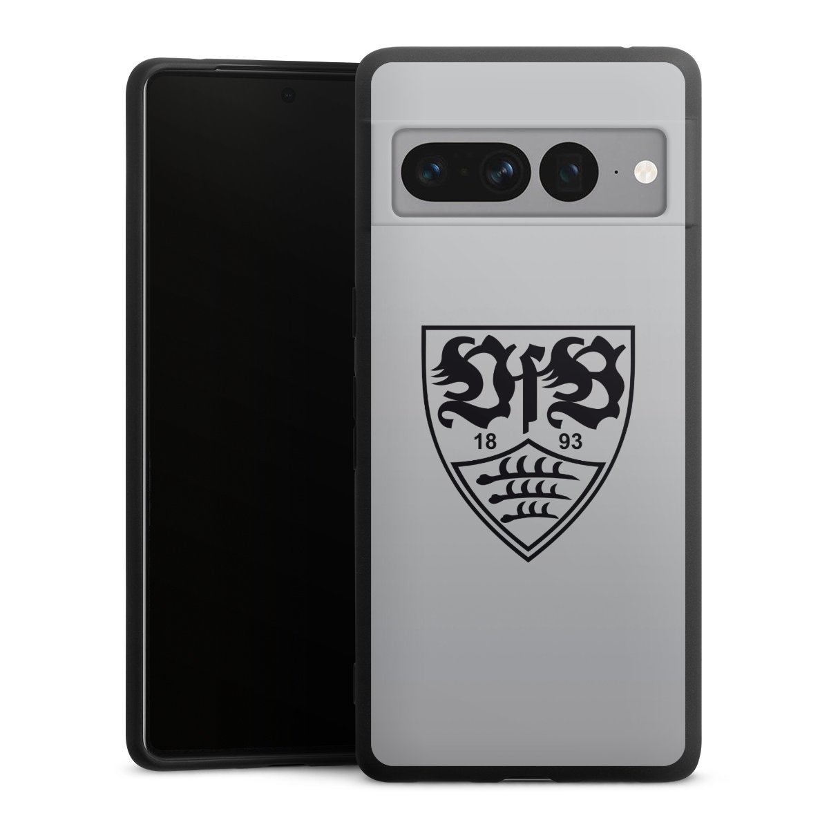 Google Pixel 7 Pro Handy Premium Silikon Hülle Handyhülle schwarz Case Logo Vfb Stuttgart Official Licensed Product Silikon Premium Case