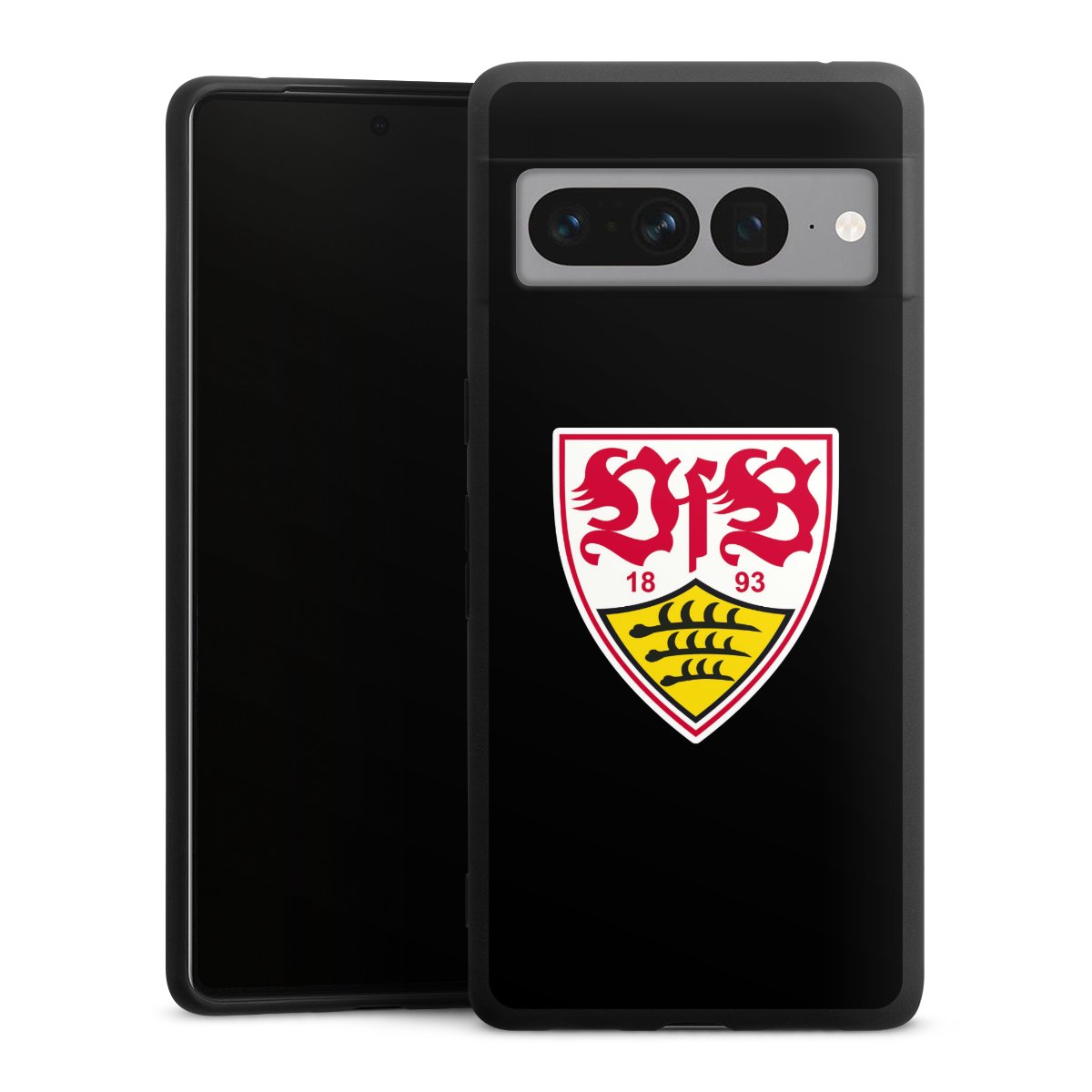 Google Pixel 7 Pro Handy Premium Silikon Hülle Handyhülle schwarz Case Vfb Stuttgart Official Licensed Product Coat Of Arms Silikon Premium Case