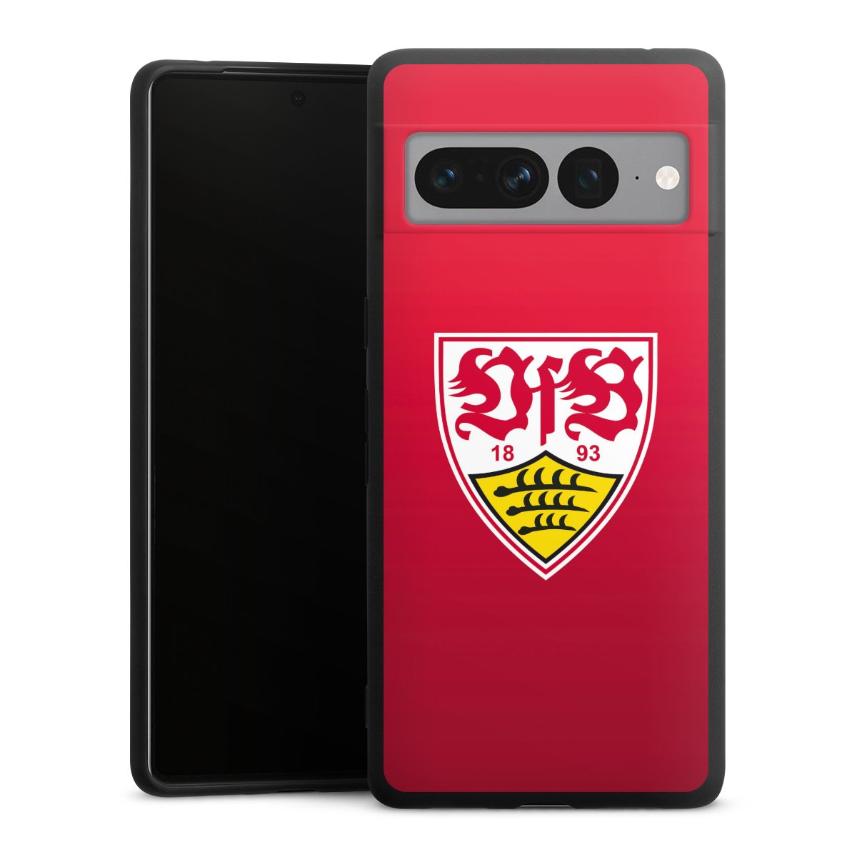 Google Pixel 7 Pro Handy Premium Silikon Hülle Handyhülle schwarz Case Official Licensed Product Vfb Stuttgart Silikon Premium Case