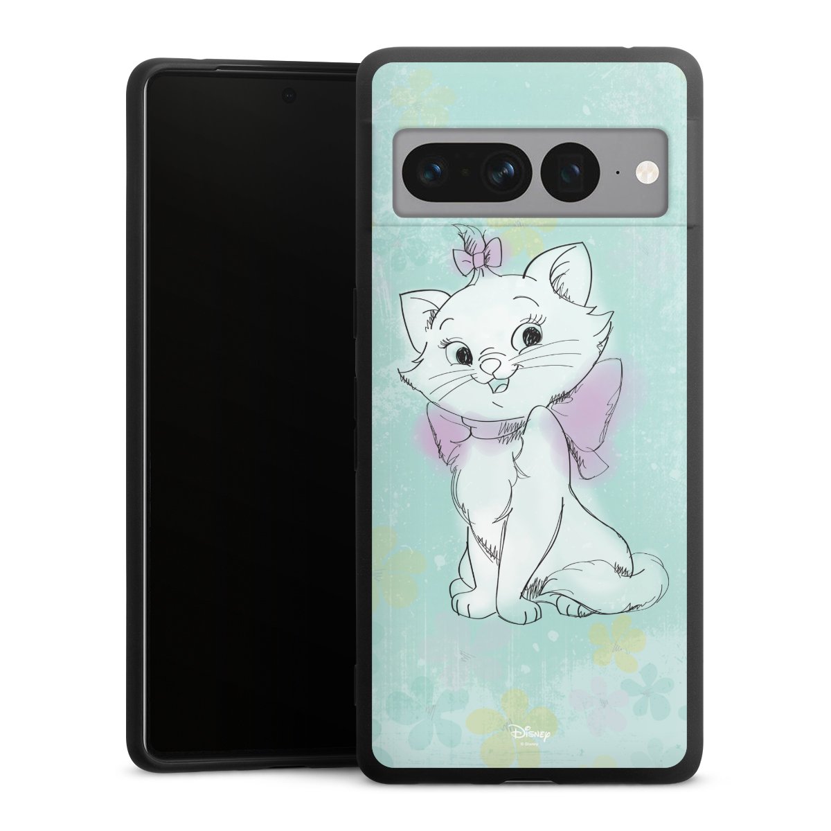 Google Pixel 7 Pro Handy Premium Silikon Hülle Handyhülle schwarz Case Aristocats Mary Disney Official Licensed Product Silikon Premium Case