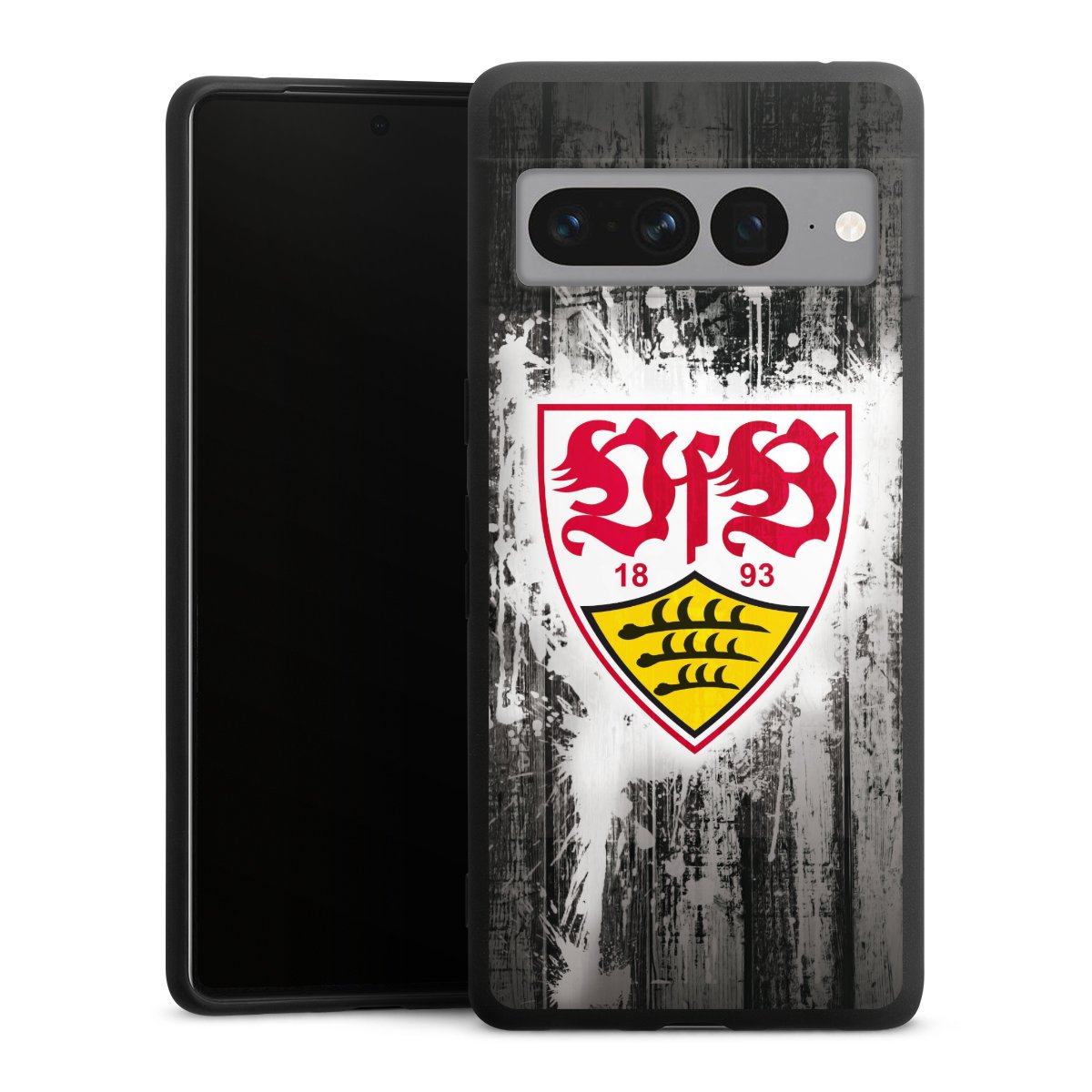 Google Pixel 7 Pro Handy Premium Silikon Hülle Handyhülle schwarz Case Vfb Stuttgart Official Licensed Product Silikon Premium Case