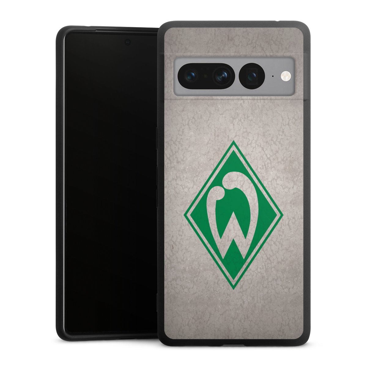 Google Pixel 7 Pro Handy Premium Silikon Hülle Handyhülle schwarz Case Sv Werder Bremen Concrete Official Licensed Product Silikon Premium Case