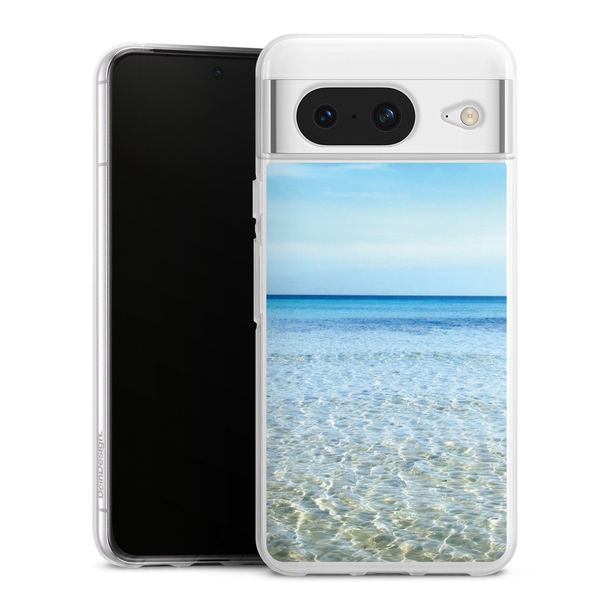 Google Pixel 8 Handy Silikon Hülle Case transparent Handyhülle Urlaub Sky Ocean Silikon Case