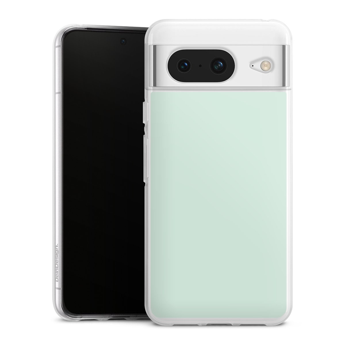 Google Pixel 8 Handy Silikon Hülle Case transparent Handyhülle Green Unicoloured Mint Silikon Case