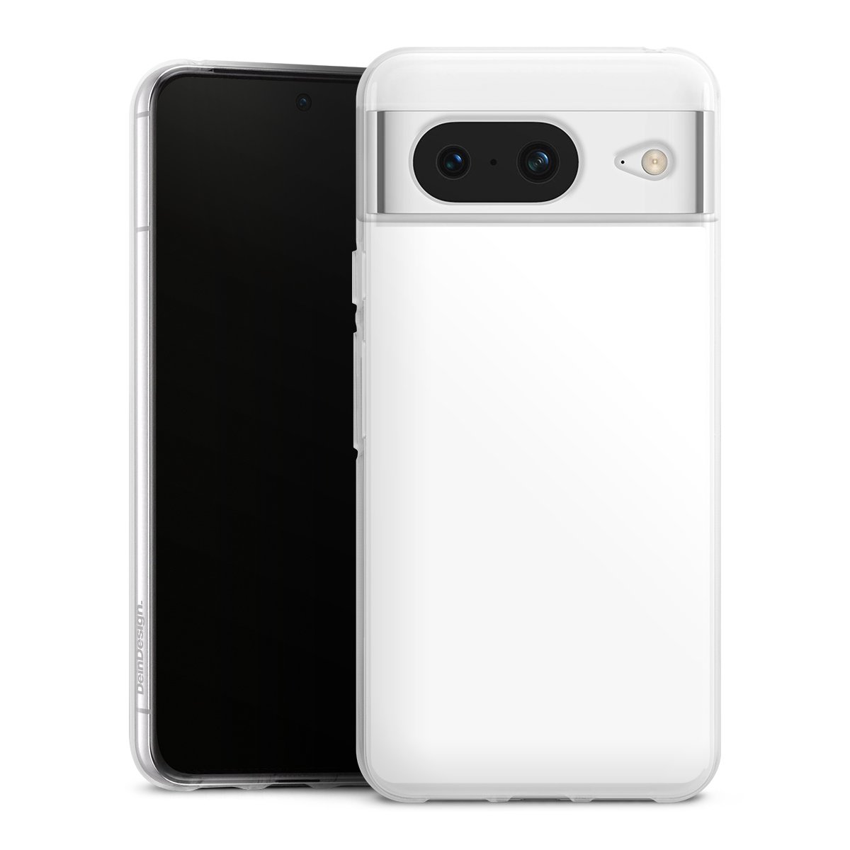 Google Pixel 8 Handy Silikon Hülle Case transparent Handyhülle Unicoloured Colour White Silikon Case