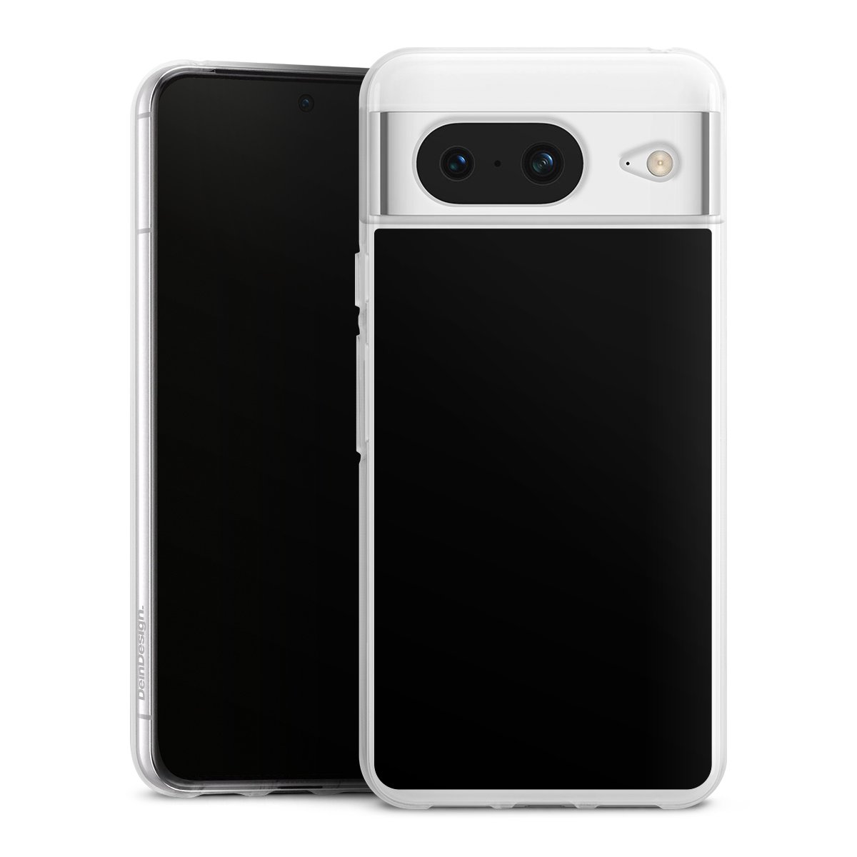 Google Pixel 8 Handy Silikon Hülle Case transparent Handyhülle Black Colour Unicoloured Silikon Case