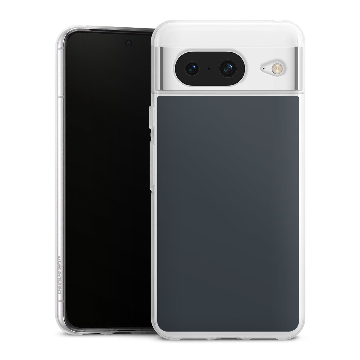 Google Pixel 8 Handy Silikon Hülle Case transparent Handyhülle Grey Anthracite Unicoloured Silikon Case