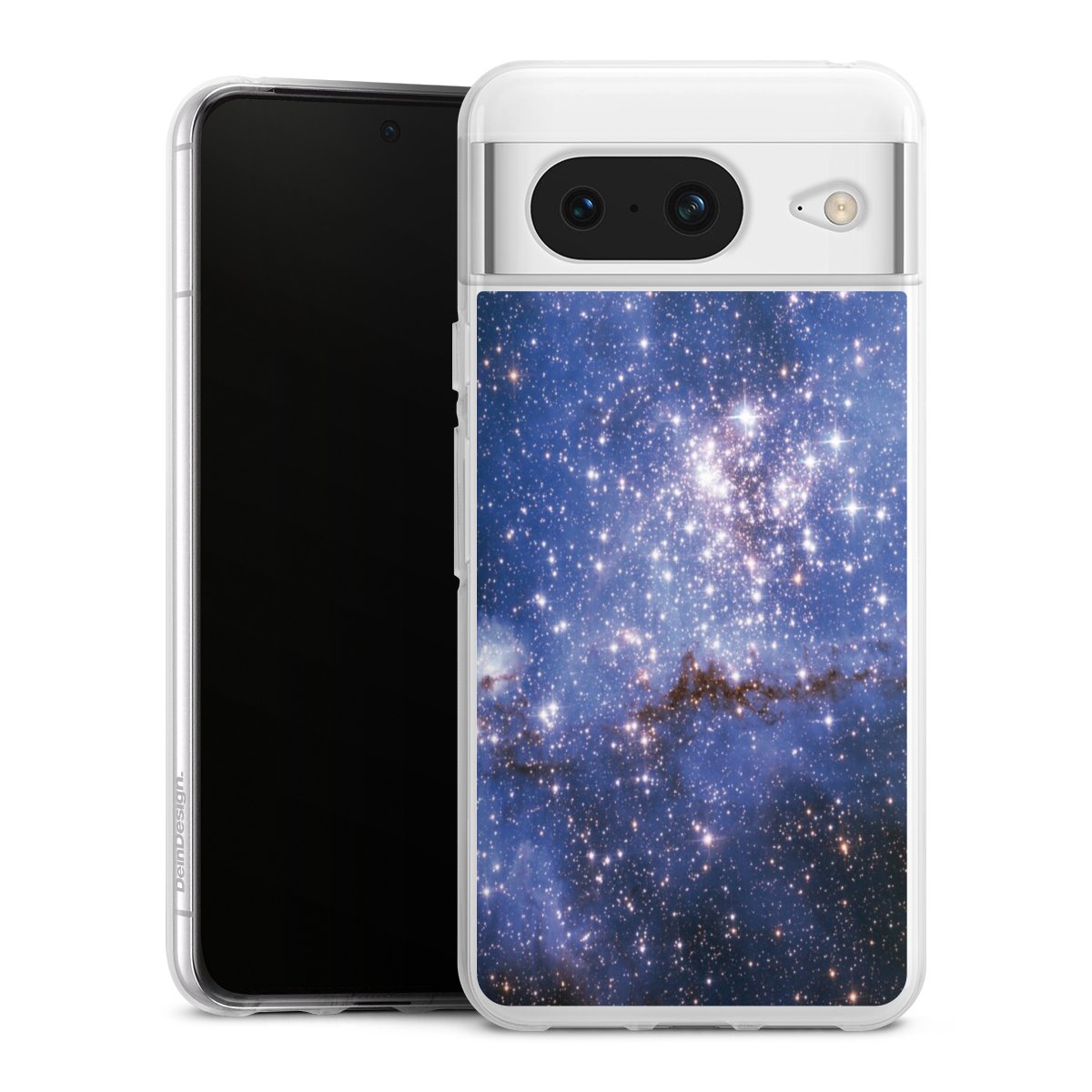 Google Pixel 8 Handy Silikon Hülle Case transparent Handyhülle Weltall Galaxy Weltraum Silikon Case