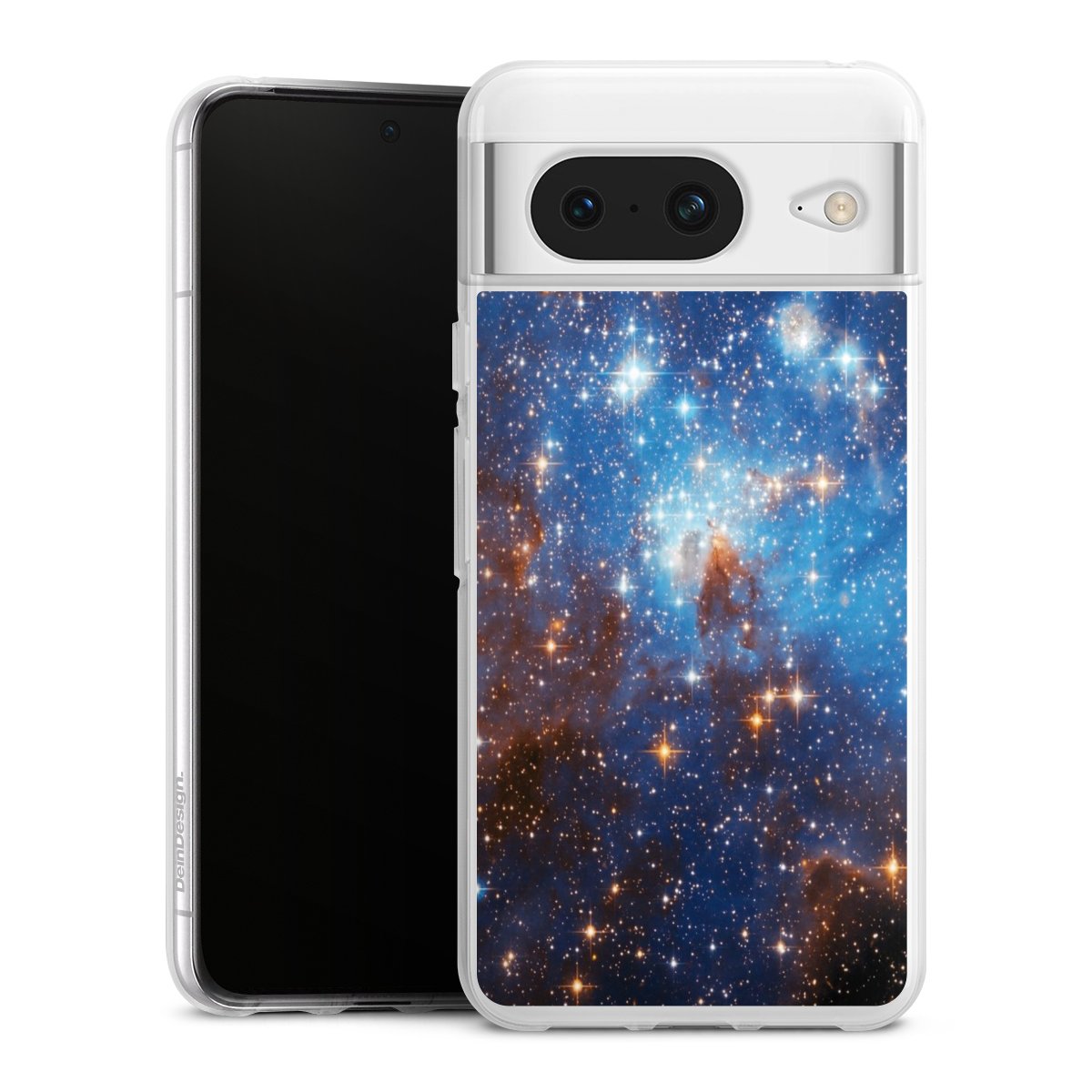 Google Pixel 8 Handy Silikon Hülle Case transparent Handyhülle Star Weltall Galaxy Silikon Case