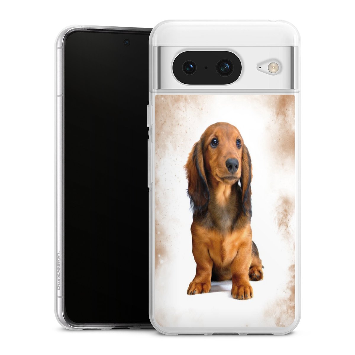 Google Pixel 8 Handy Silikon Hülle Case transparent Handyhülle Dog Pet Dachshund Silikon Case