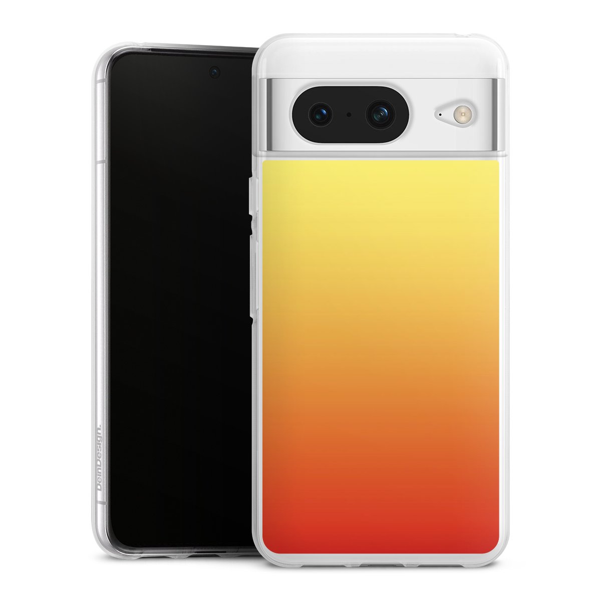 Google Pixel 8 Handy Silikon Hülle Case transparent Handyhülle Ombre Two-Tone Silikon Case