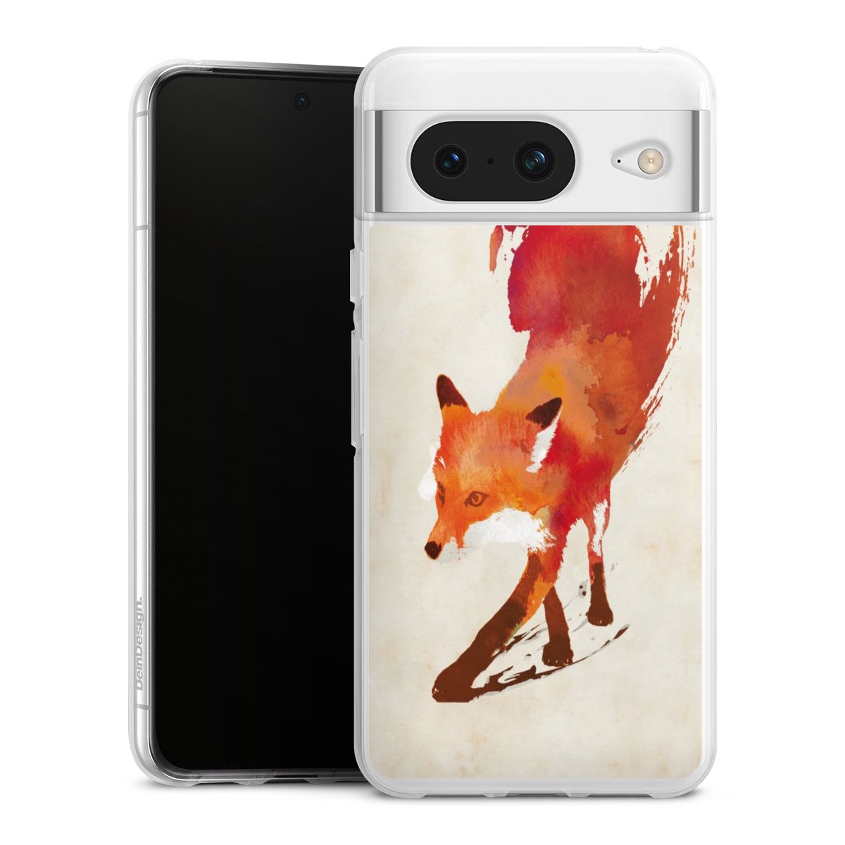 Google Pixel 8 Handy Silikon Hülle Case transparent Handyhülle Fox Graphic Silikon Case