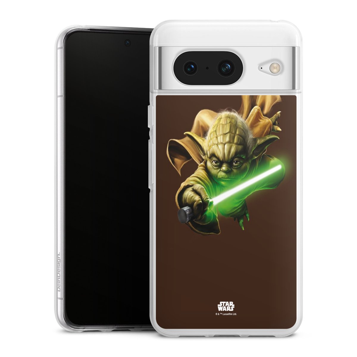 Google Pixel 8 Handy Silikon Hülle Case transparent Handyhülle Yoda Merchandise Star Wars Silikon Case