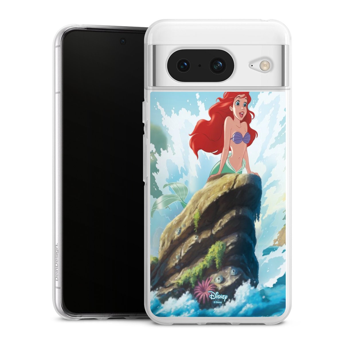 Google Pixel 8 Handy Silikon Hülle Case transparent Handyhülle Mermaid Arielle Die Meerjungfrau Official Licensed Product Silikon Case