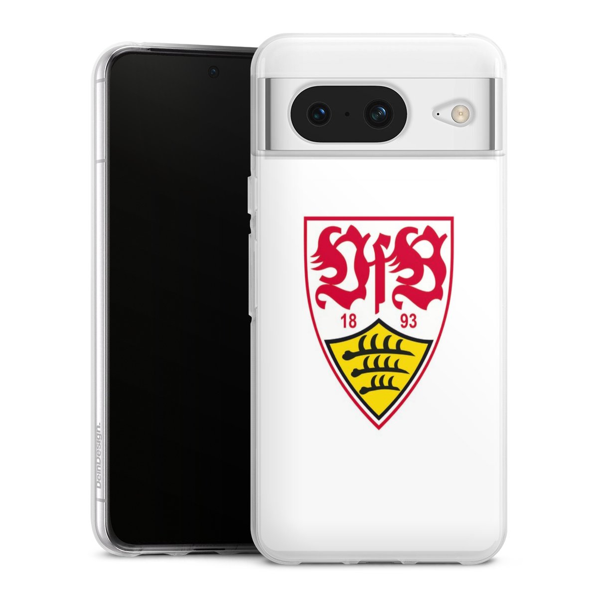 Google Pixel 8 Handy Silikon Hülle Case transparent Handyhülle Logo Official Licensed Product Vfb Stuttgart Silikon Case