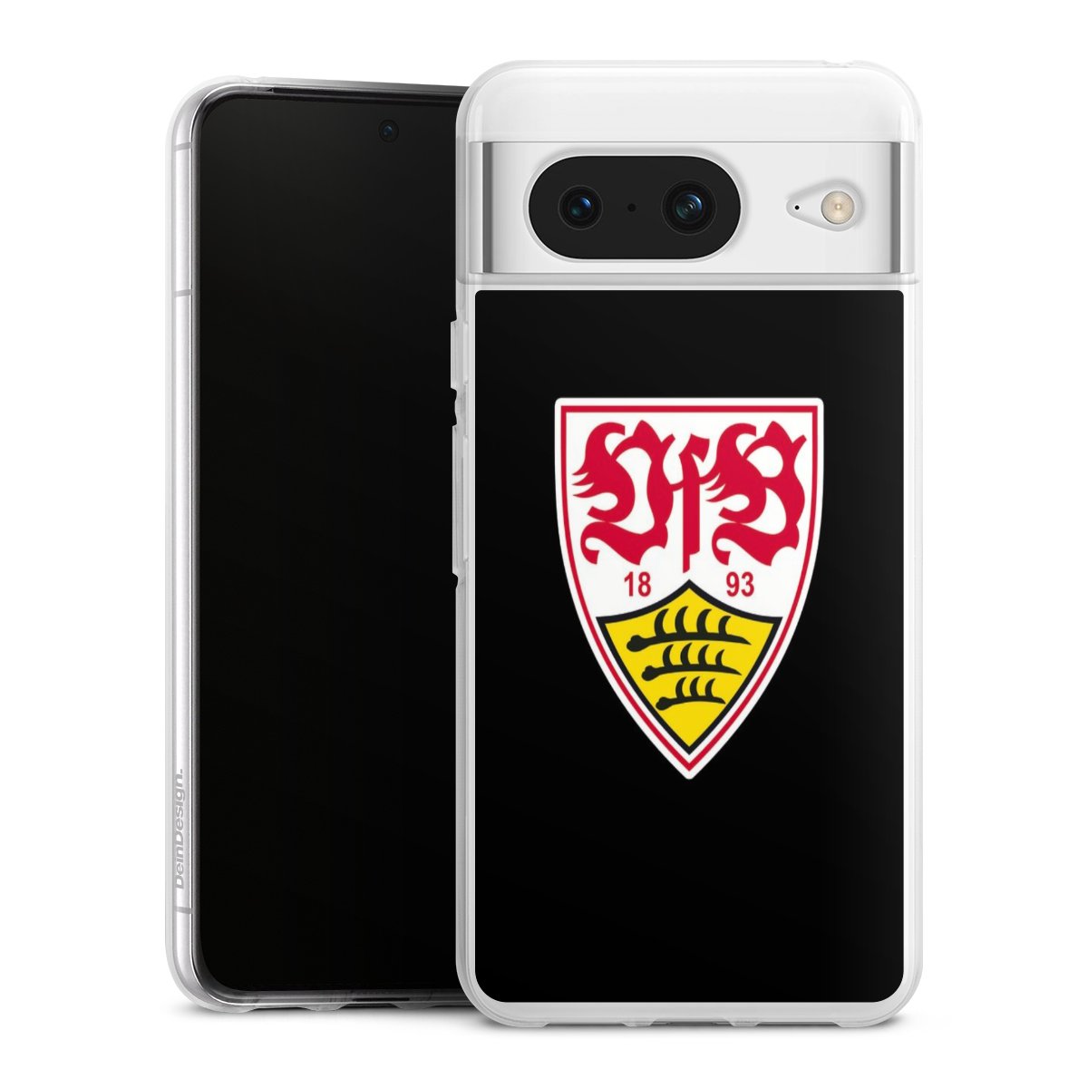 Google Pixel 8 Handy Silikon Hülle Case transparent Handyhülle Vfb Stuttgart Official Licensed Product Coat Of Arms Silikon Case