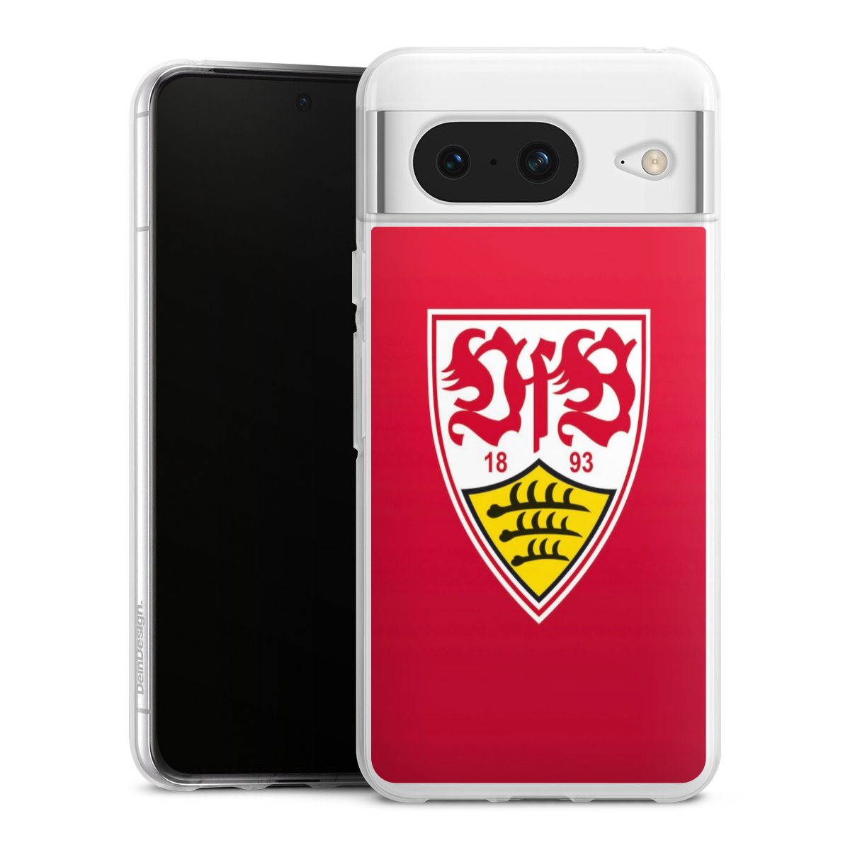 Google Pixel 8 Handy Silikon Hülle Case transparent Handyhülle Official Licensed Product Vfb Stuttgart Silikon Case