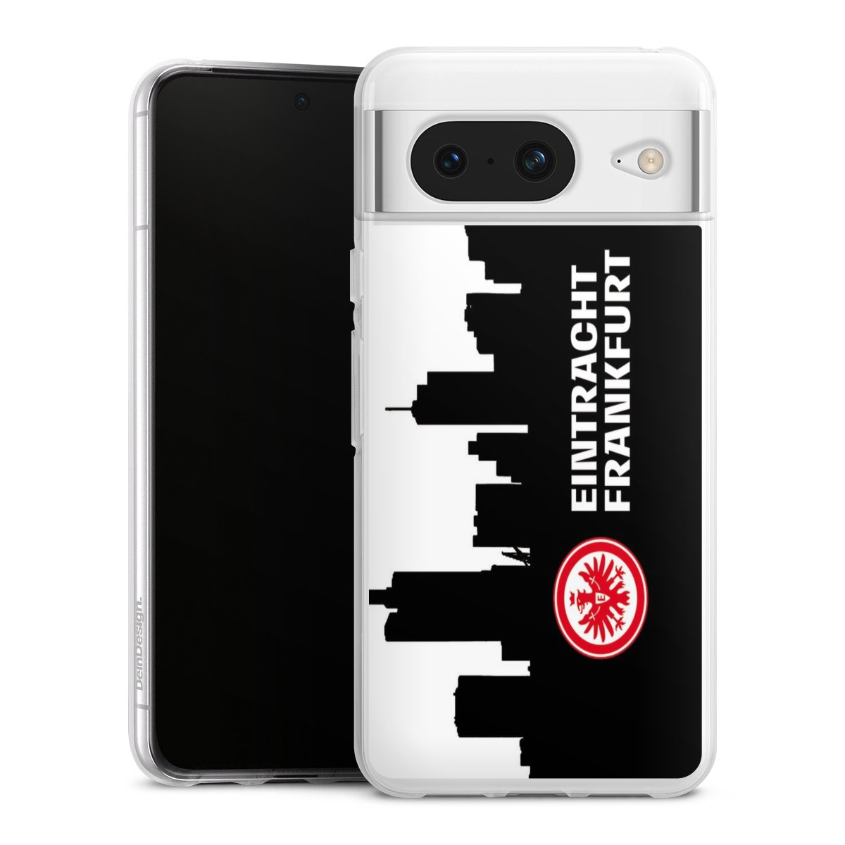 Google Pixel 8 Handy Silikon Hülle Case transparent Handyhülle Sge Eintracht Frankfurt Official Licensed Product Silikon Case