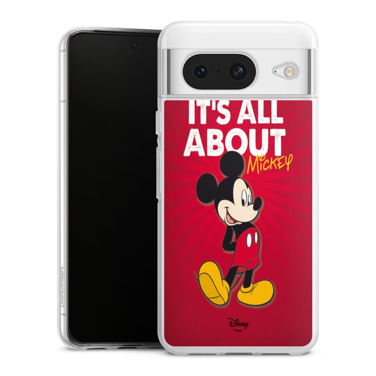 Google Pixel 8 Handy Silikon Hülle Case transparent Handyhülle Mouse Disney Official Licensed Product Silikon Case