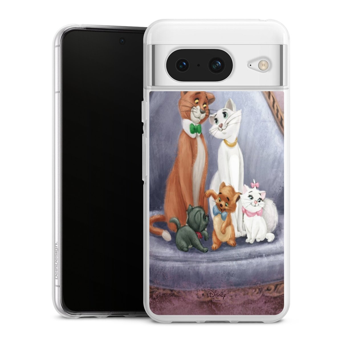 Google Pixel 8 Handy Silikon Hülle Case transparent Handyhülle Official Licensed Product Disney Aristocats Silikon Case