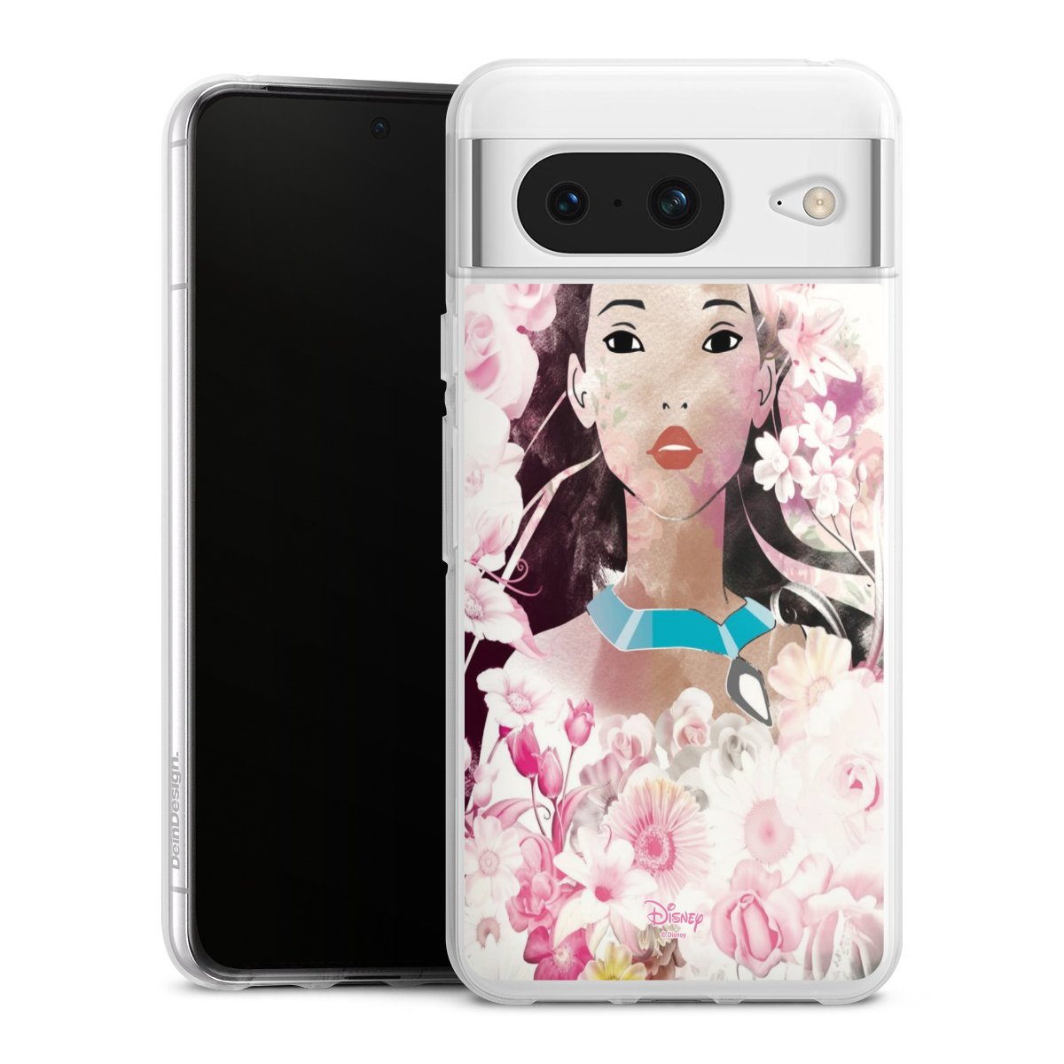 Google Pixel 8 Handy Silikon Hülle Case transparent Handyhülle Pocahontas Official Licensed Product Disney Silikon Case