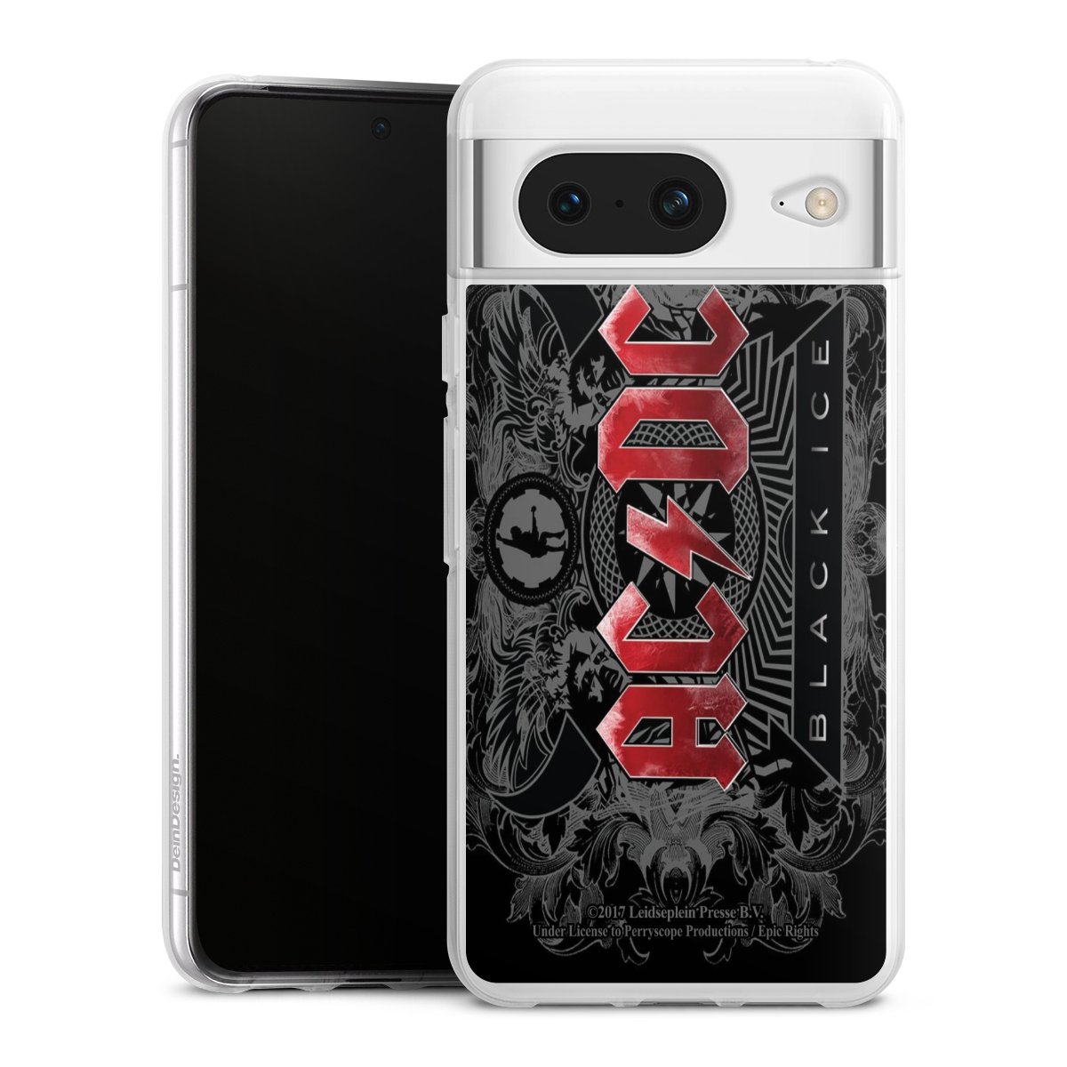 Google Pixel 8 Handy Silikon Hülle Case transparent Handyhülle Merchandise Black Ice Acdc Silikon Case