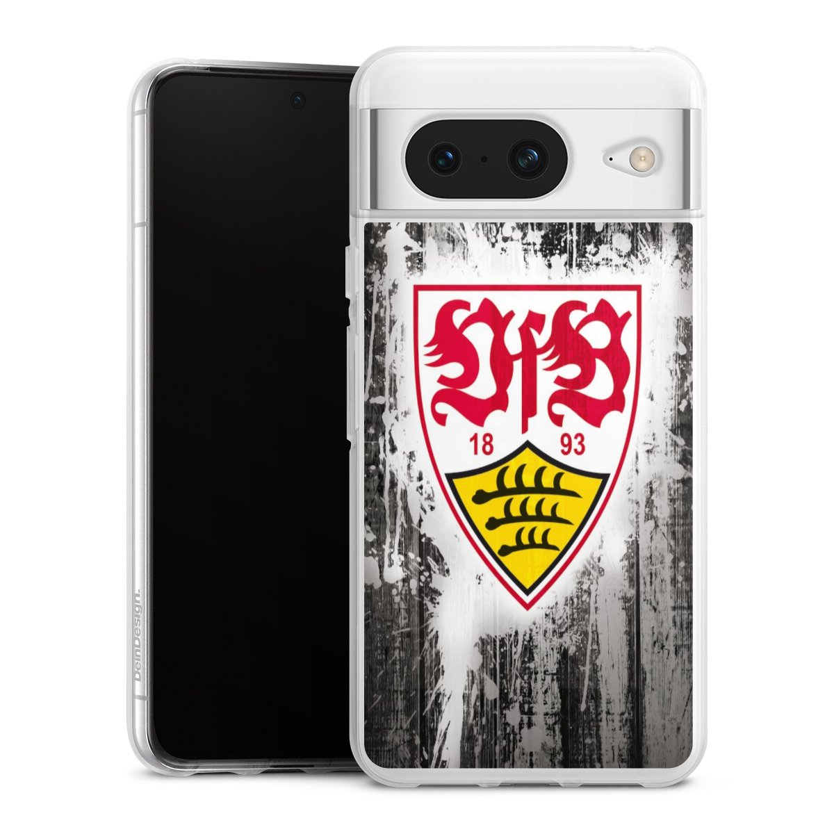 Google Pixel 8 Handy Silikon Hülle Case transparent Handyhülle Vfb Stuttgart Official Licensed Product Silikon Case