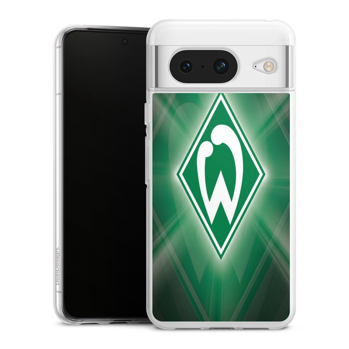 Google Pixel 8 Handy Silikon Hülle Case transparent Handyhülle Sv Werder Bremen Official Licensed Product Coat Of Arms Silikon Case