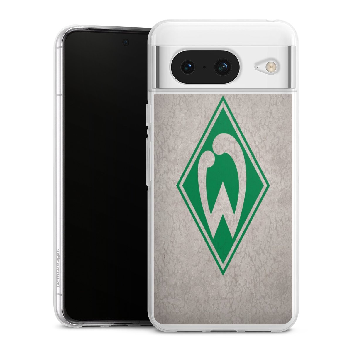 Google Pixel 8 Handy Silikon Hülle Case transparent Handyhülle Sv Werder Bremen Concrete Official Licensed Product Silikon Case