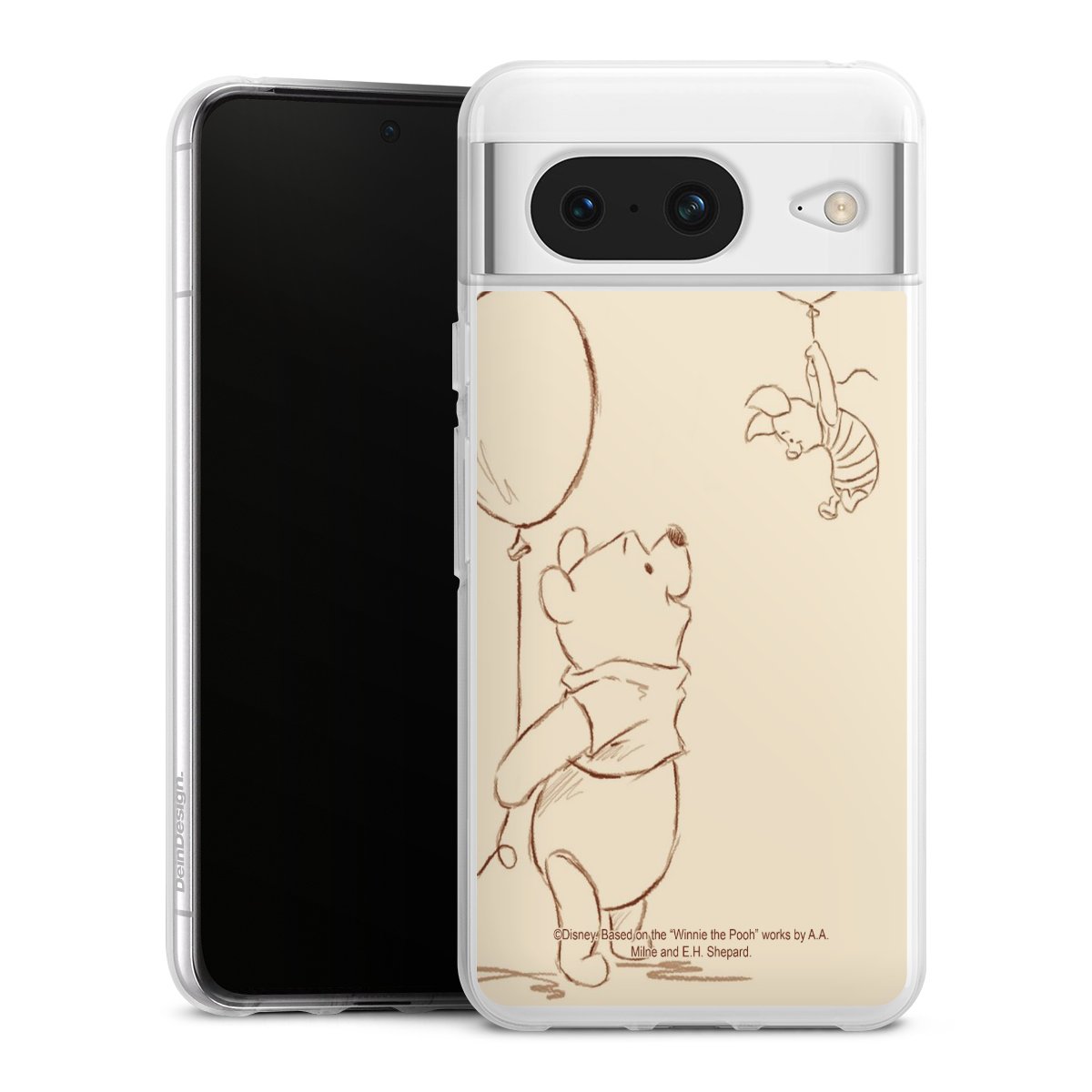 Google Pixel 8 Handy Silikon Hülle Case transparent Handyhülle Official Licensed Product Winnie The Pooh Disney Silikon Case