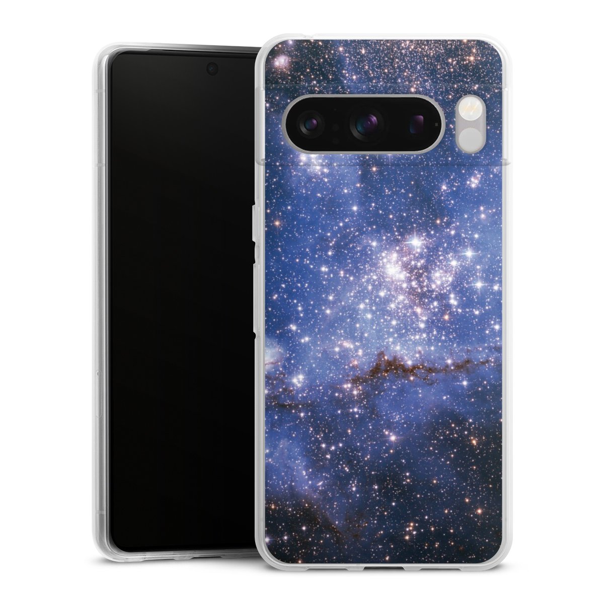 Google Pixel 8 Pro Handy Silikon Hülle Case transparent Handyhülle Weltall Galaxy Weltraum Silikon Case